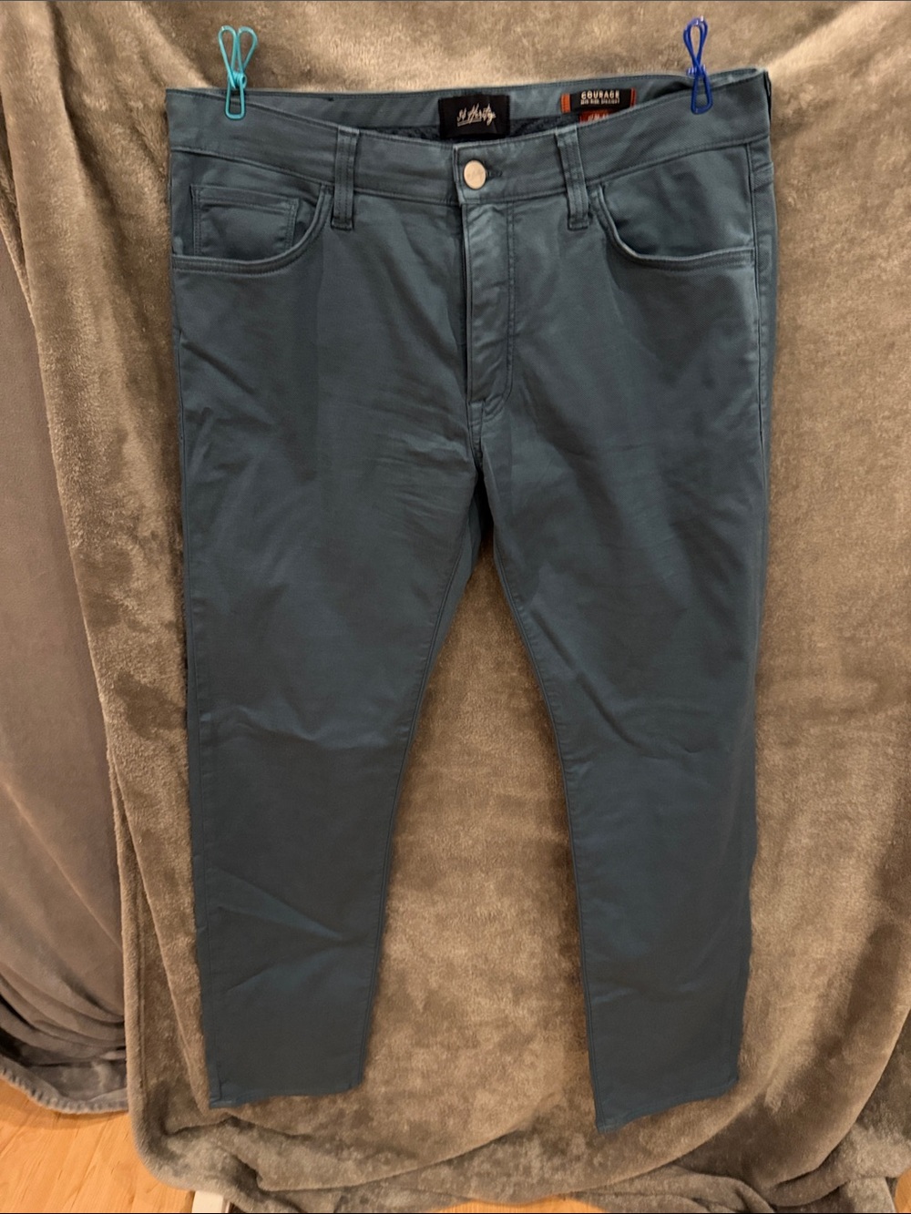 Slim Men's Coursge Jeans in Dark Teal Blue by 34 Heritage 36X34